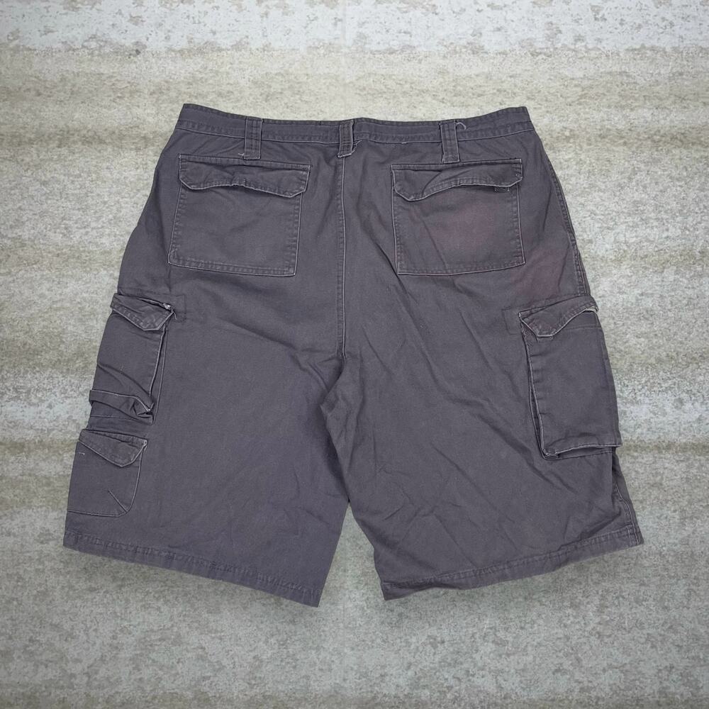 Vintage Y2K Rugged Wear Cargo Shorts 38x10 Baggy Wide Leg Fit Chocolate Brown